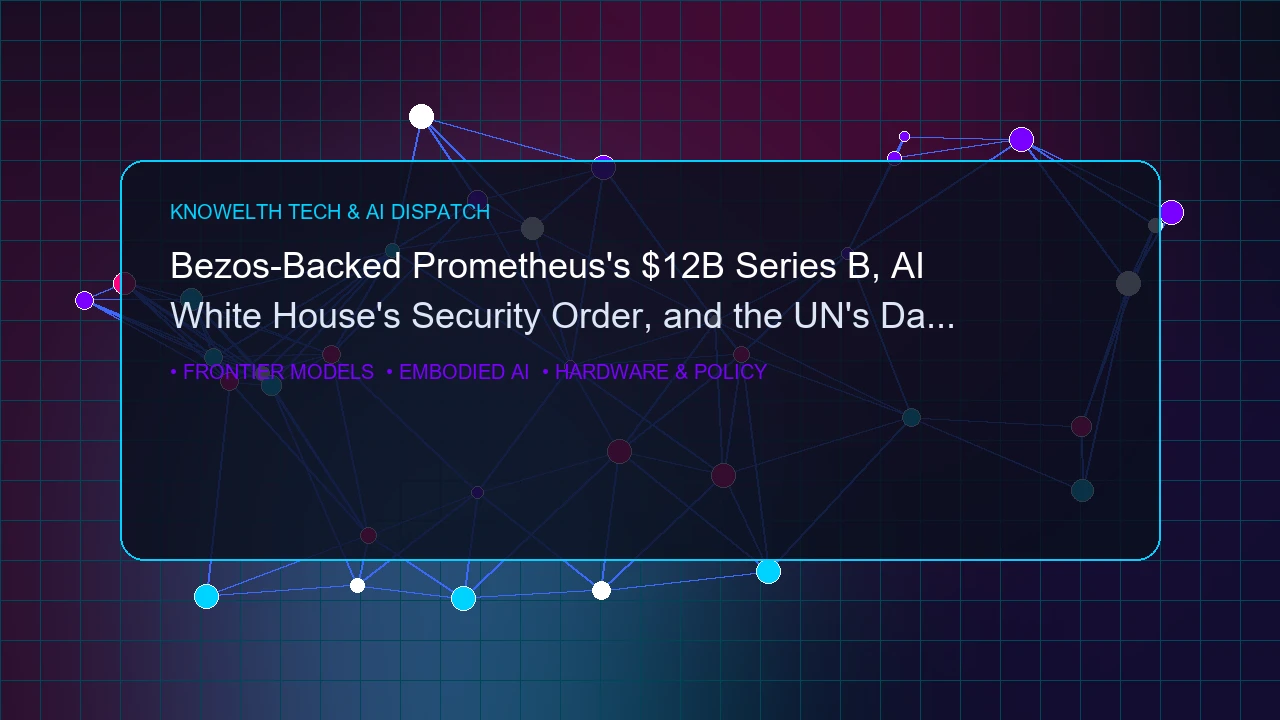 Bezos-Backed Prometheus's $12B Series B, White House's AI Security Order, and the UN's Data Center Energy Warning