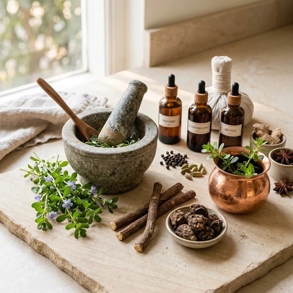 Science-Backed Ayurveda: Clinical Studies Validate Yashtimadhu for GERD, Musta for Cholesterol, and Brahmi for Mild Cognitive Impairment