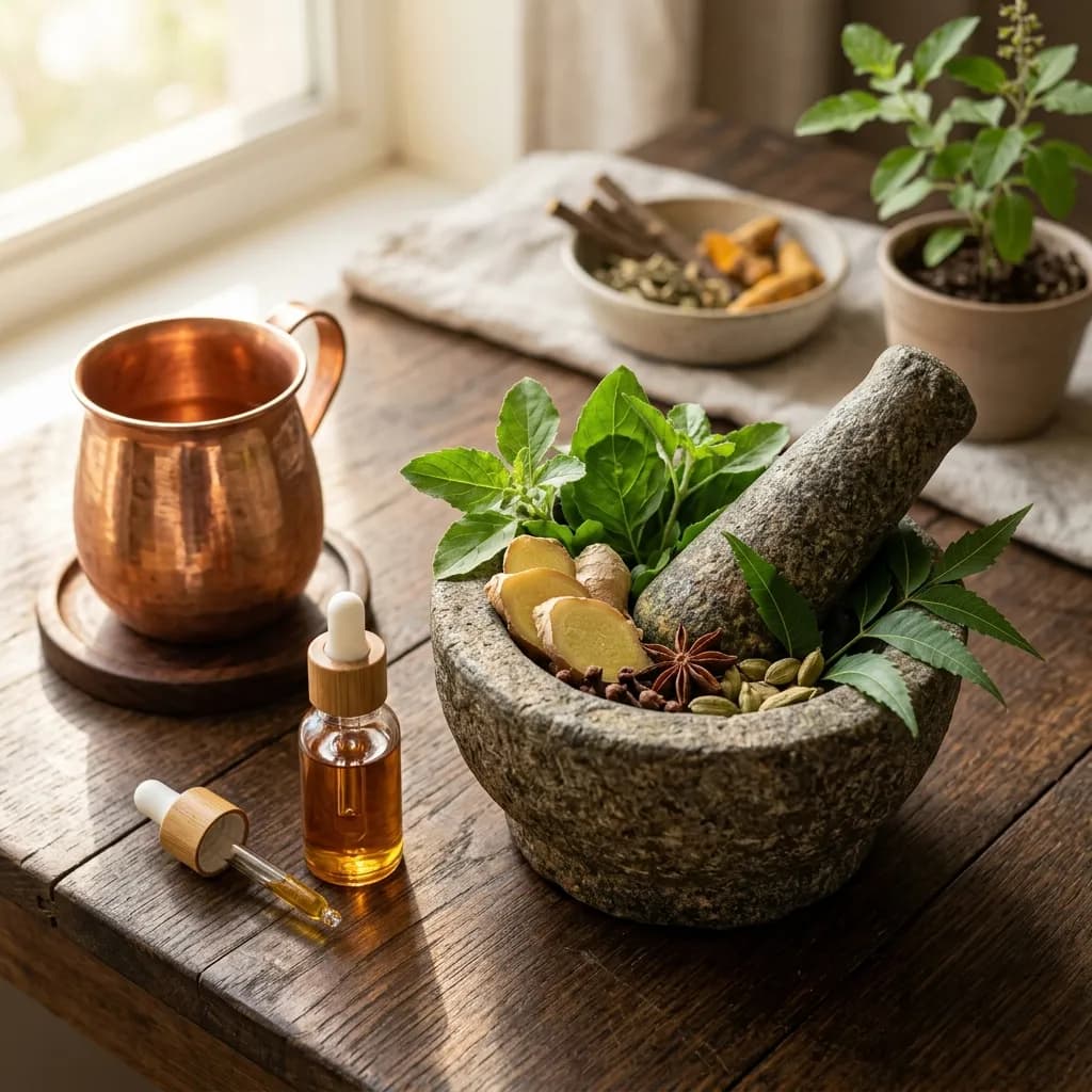 Science-Backed Ayurveda: Ashwagandha & Brahmi Nootropics, Agni-Microbiome Axis, and Dinacharya Chronobiology