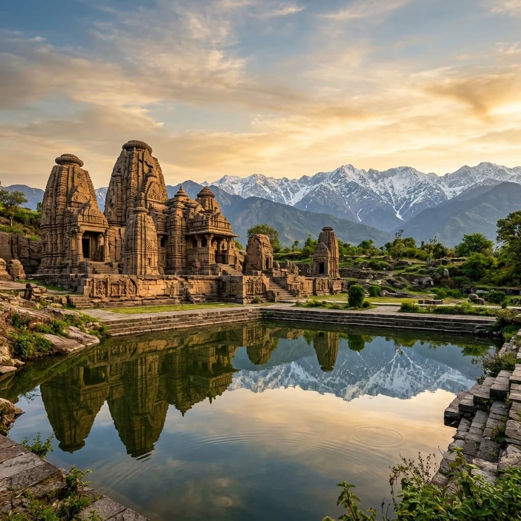 Architectural Enigmas: Masrur Rock-Cut Monoliths, Mitawali Circular Mandala, and Pandrethan Spring Temple