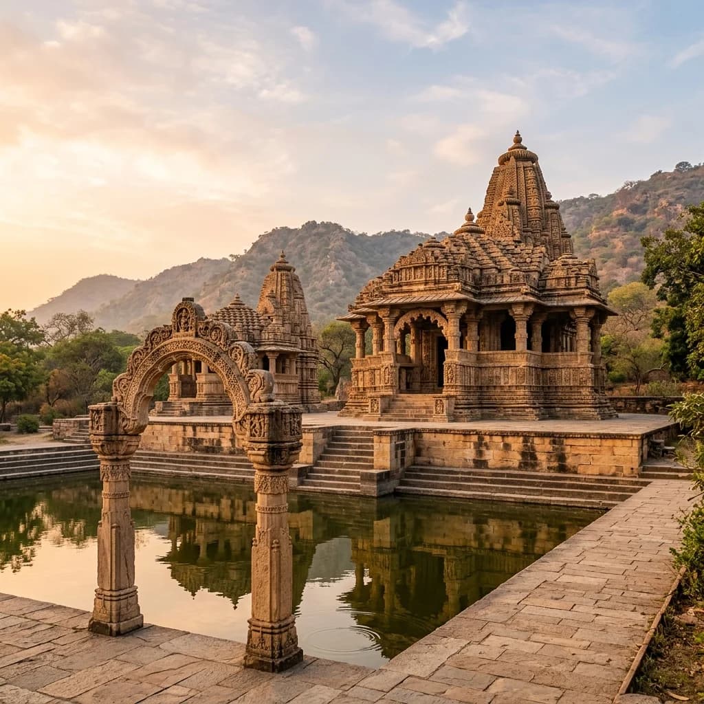 Symphonies in Sandstone and Basalt: The Exquisite Carvings of Nagda's Sas-Bahu, the Stationary Shadow of Panagal's Chhaya Someshwara, and the Yadava Mastery of Lonar's Daitya Sudan