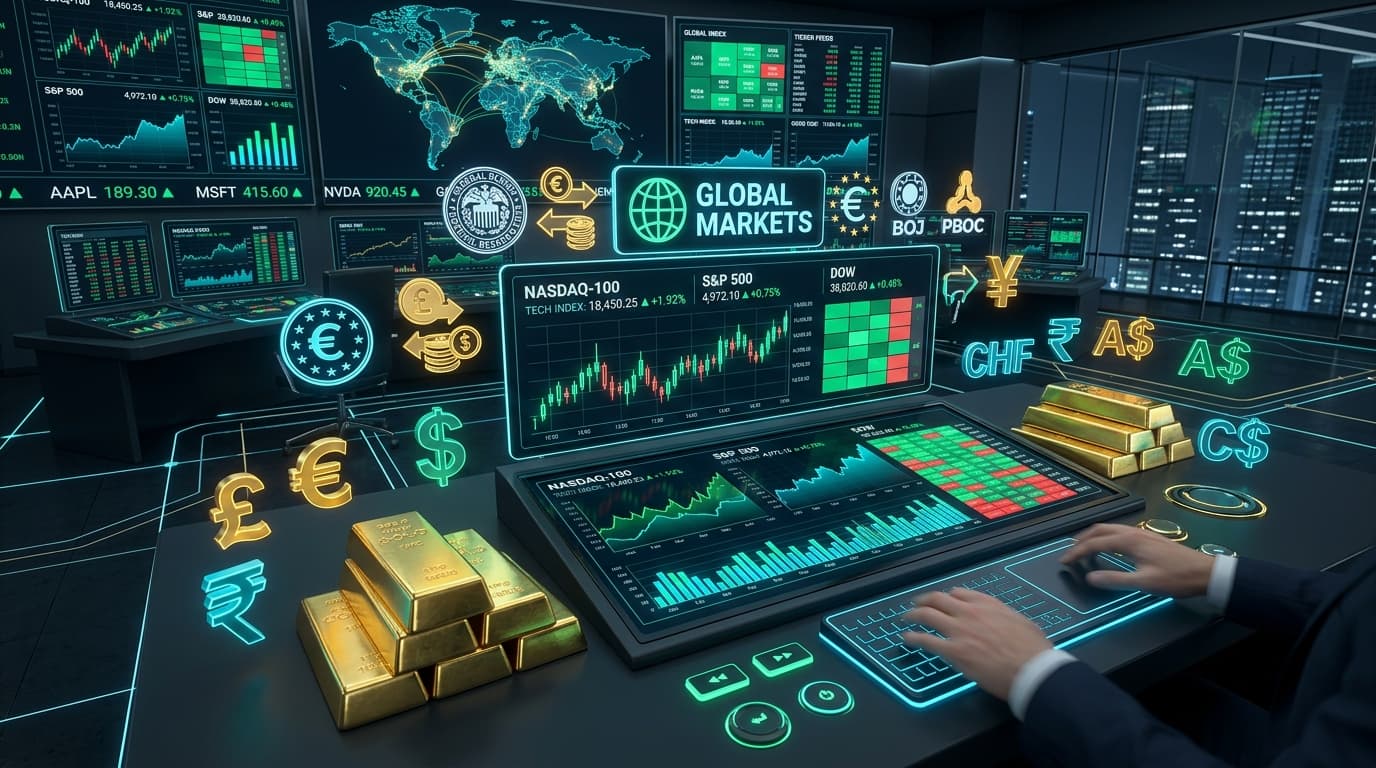 Wall Street Tech Rally, Fed Rate Outlook Softens, and Gold Holds Above $4,000 Safe-Haven Milestone