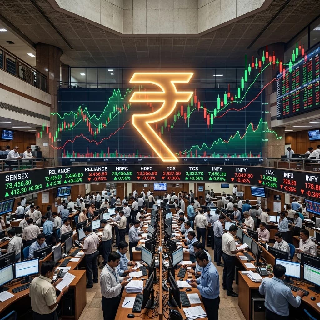 Sensex Rallies 553 Points, RBI Proposes Bank Board Overhaul, Rupee Hovers Near 96.20