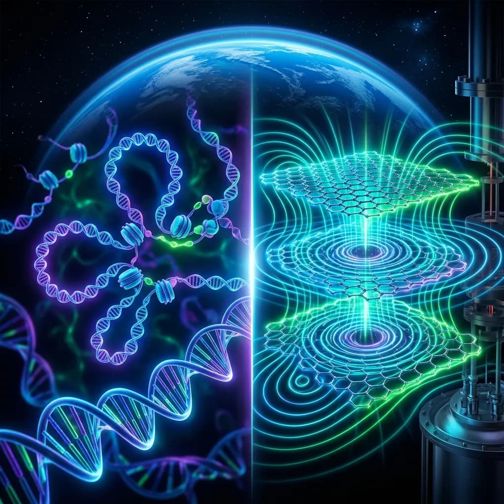 Frontiers of Discovery: Graphene Superconductivity, Early Ozone Loss, and Chromatin Loop DNA Shields