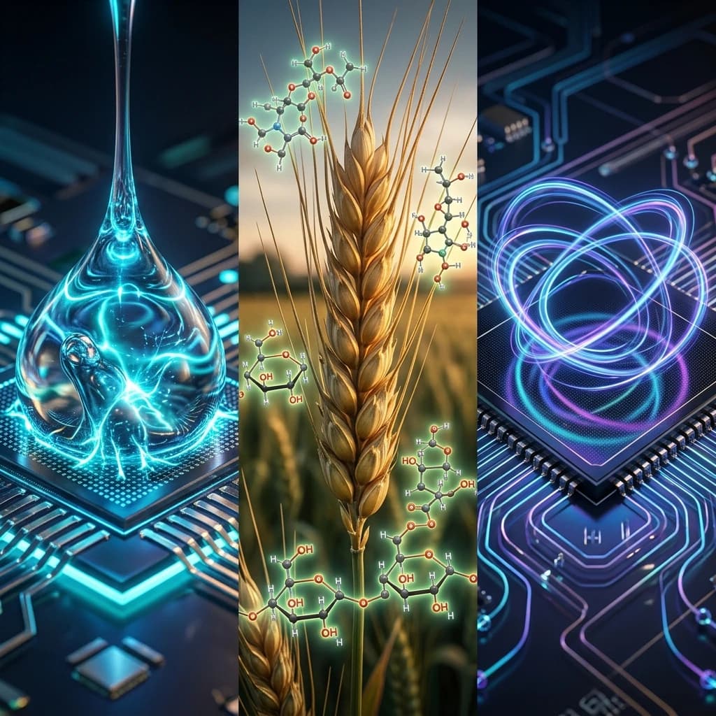 Super-Sized Wheat Starch, Liquid Metal Soft Robotics, and the First Purely Orbitronic Device