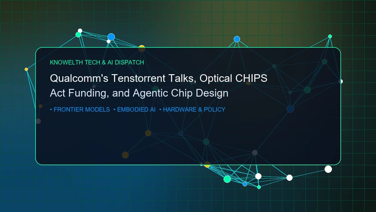 Qualcomm's Tenstorrent Talks, Optical CHIPS Act Funding, and Agentic Chip Design
