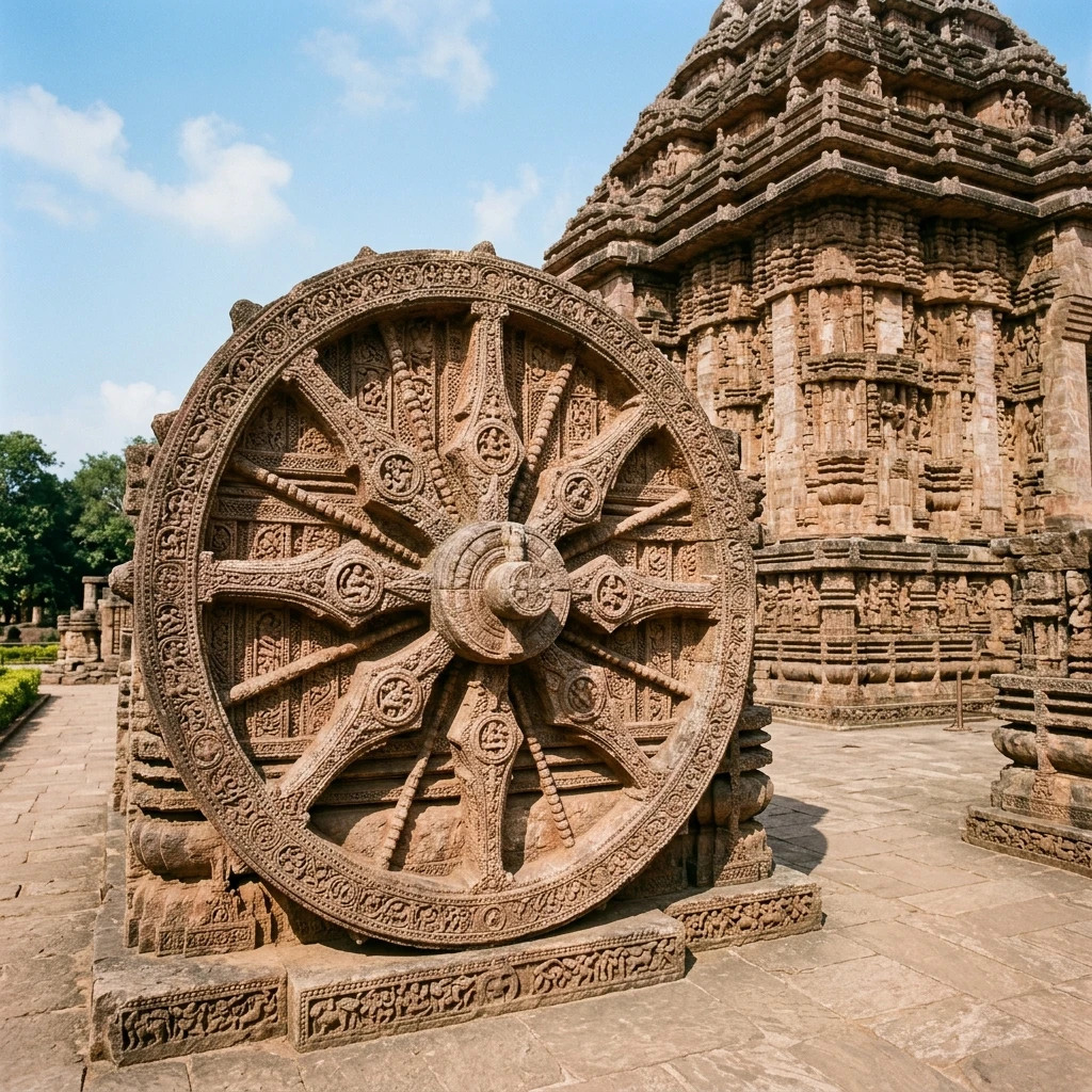 Dramatic view of the historic structures at Sun Temple