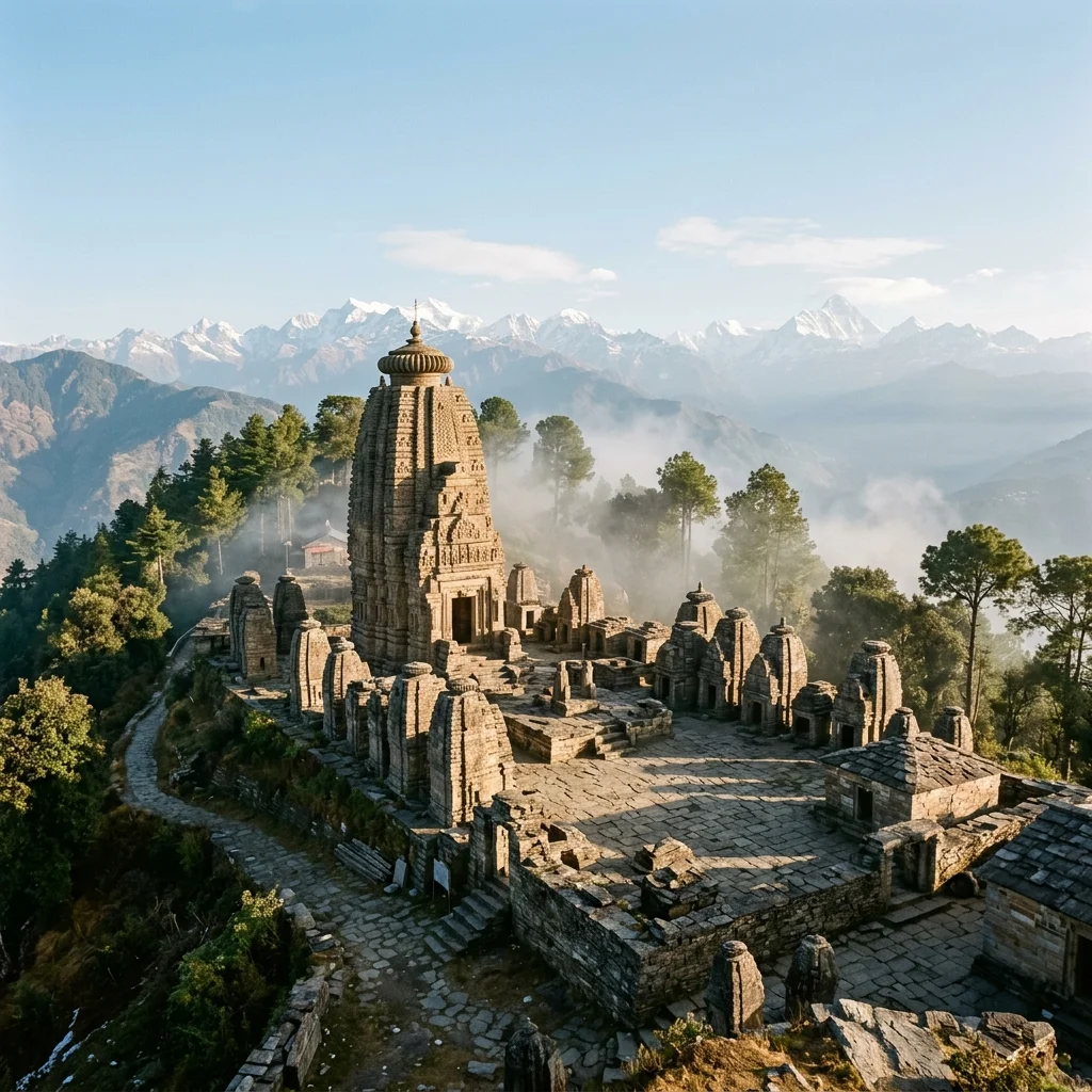Dramatic view of the historic structures at Katarmal Sun Temple